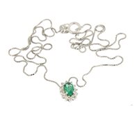 Collana Soranzo Gioielli Donna Pietre Preziose in Oro bianco Smeraldo 0.23 Ct GI10368794 - GI10368794